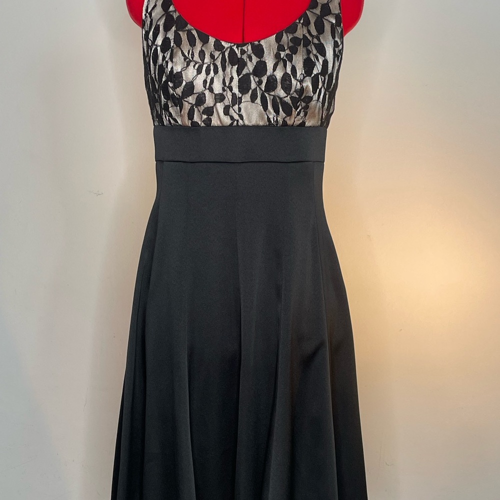Jones New York Black and Silver Prom Dress
